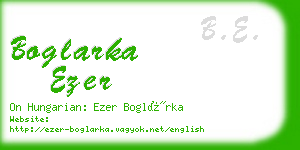 boglarka ezer business card